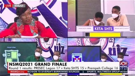 nsmq today|NSMQ2021 Grand Finale: PRESEC Legon vs Keta SHTS vs .